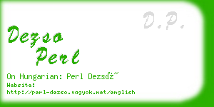 dezso perl business card